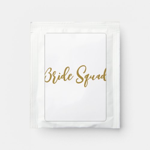 simple minimal add your name text bridesmaid gift  tea bag drink mix