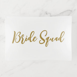 simple minimal add your name text bridesmaid gift trinket tray