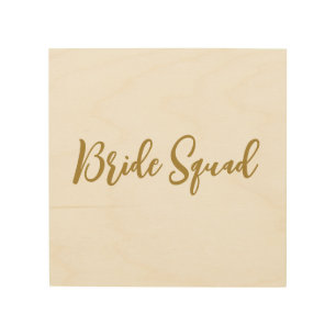simple minimal add your name text bridesmaid gift wood wall art