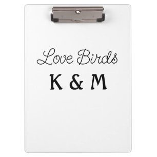 simple minimal add your name text love birds text  clipboard