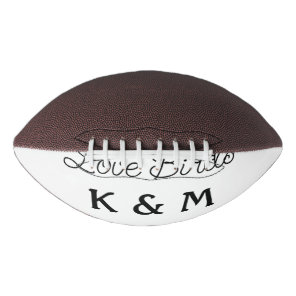 simple minimal add your name text love birds text  football