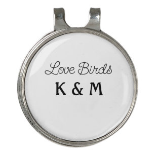 simple minimal add your name text love birds text golf hat clip