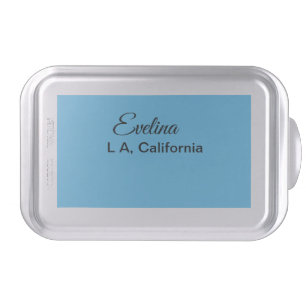 Simple minimal add your name text place city custo cake pan