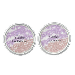Simple minimal add your name text place city custo cufflinks