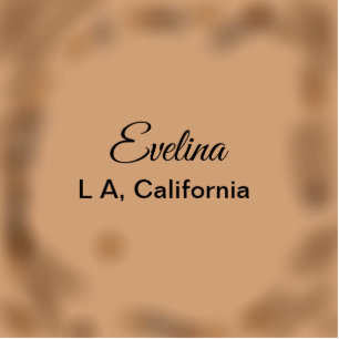 Simple minimal add your name text place city custo cutout