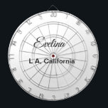 Simple minimal add your name text place city custo dart board<br><div class="desc">Design</div>