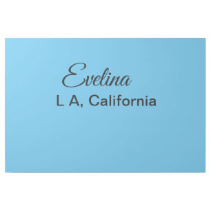 Simple minimal add your name text place city custo gallery wrap