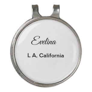 Simple minimal add your name text place city custo golf hat clip