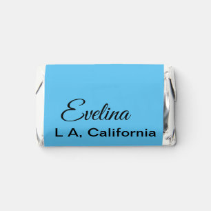 Simple minimal add your name text place city custo hershey's miniatures