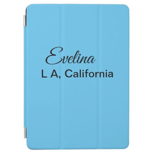 Simple minimal add your name text place city custo iPad air cover