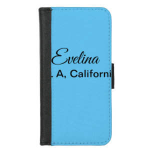 Simple minimal add your name text place city custo iPhone 8/7 wallet case