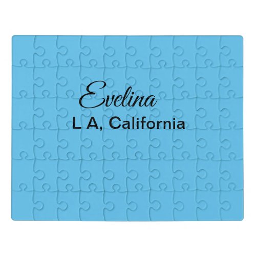 Simple minimal add your name text place city custo jigsaw puzzle