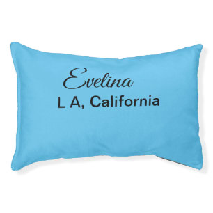 Simple minimal add your name text place city custo pet bed
