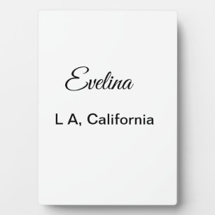 Simple minimal add your name text place city custo plaque