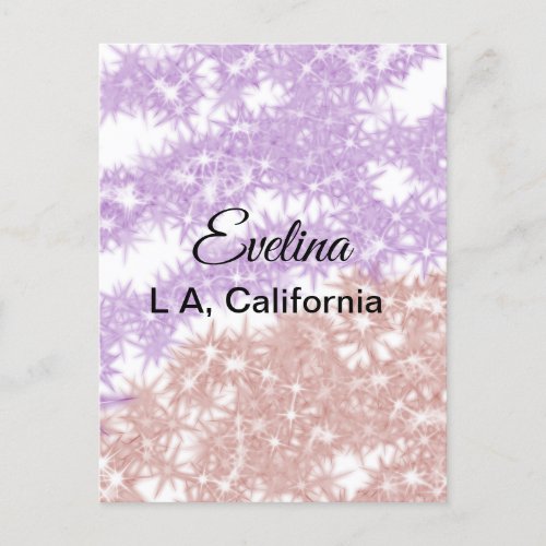 Simple minimal add your name text place city custo postcard