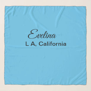 Simple minimal add your name text place city custo scarf