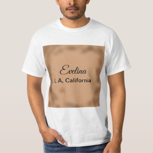Simple minimal add your name text place city custo T_Shirt
