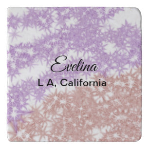 Simple minimal add your name text place city custo trivet