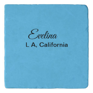 Simple minimal add your name text place city custo trivet