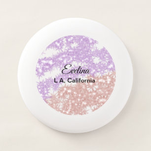 Simple minimal add your name text place city custo Wham-O frisbee