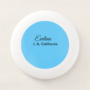 Simple minimal add your name text place city custo Wham-O frisbee