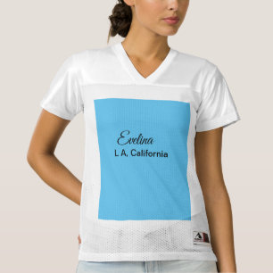 Simple minimal add your name text place city custo women's football jersey