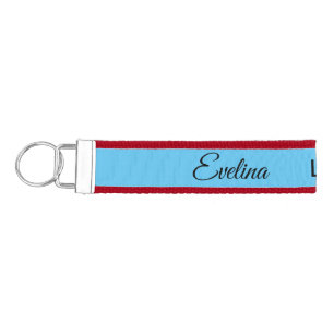 Simple minimal add your name text place city custo wrist keychain