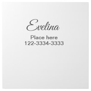 Simple minimal add your name text place city phone gallery wrap