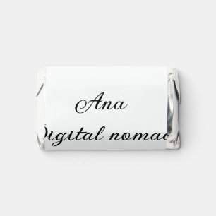 Simple minimal add your name text place city phone hershey's miniatures