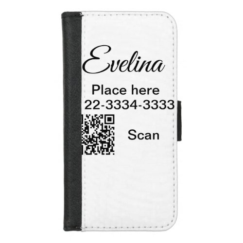 Simple minimal add your name text place city phone iPhone 87 wallet case