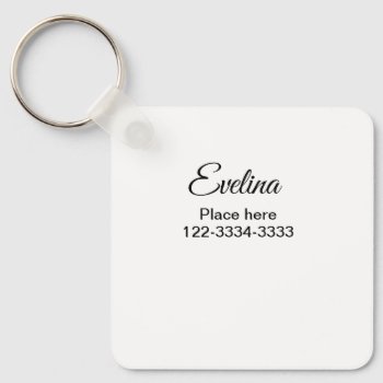 Simple Minimal Add Your Name Text Place City Phone Keychain by Letsdivein at Zazzle