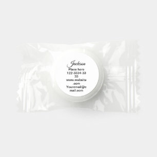 Simple minimal add your name text place city phone life saver® mints