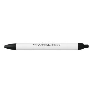 Simple minimal add your name text place city phone pen