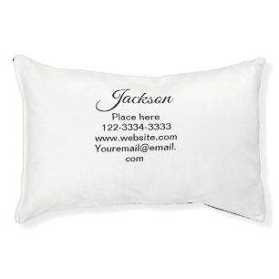 Simple minimal add your name text place city phone pet bed