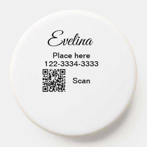 Simple minimal add your name text place city phone PopSocket