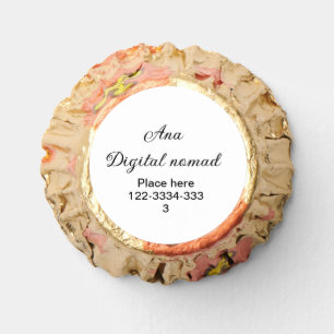 Simple minimal add your name text place city phone reese's peanut butter cups