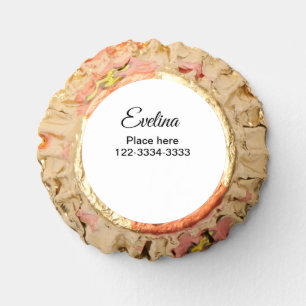Simple minimal add your name text place city phone reese's peanut butter cups