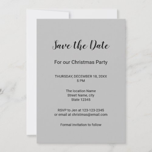 simple minimal add your name text save the date