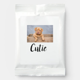 simple minimal add your pet photo name custom hot chocolate drink mix
