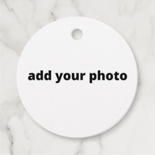 SIMPLE MINIMAL add your photo custom Favor Tags