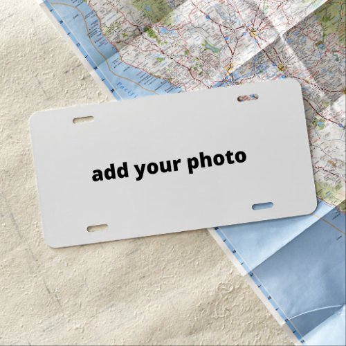 SIMPLE MINIMAL add your photo custom License Plate