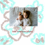 simple minimal ADD YOUR PHOTO TEXT blue glitter Th Cutout<br><div class="desc">design</div>