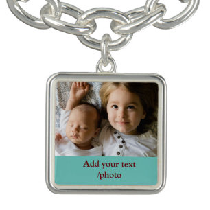 simple minimal ADD YOUR PHOTO TEXT CHRISTMAS B Bracelet