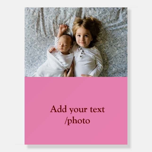 simple minimal ADD YOUR PHOTO TEXT CHRISTMAS       Foam Board (Front)