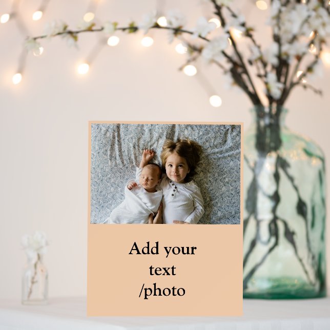 simple minimal ADD YOUR PHOTO TEXT CHRISTMAS  Foam Foam Board (In Situ (Wedding))