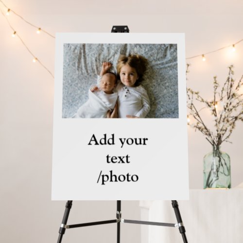 simple minimal ADD YOUR PHOTO TEXT CHRISTMAS  Foam Foam Board