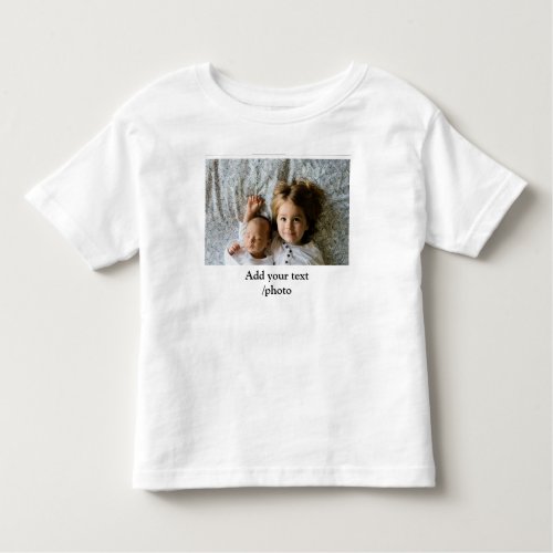 simple minimal ADD YOUR PHOTO TEXT CHRISTMAS     T Toddler T_shirt