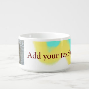 simple minimal ADD YOUR PHOTO TEXT CHRISTMAS yello Bowl