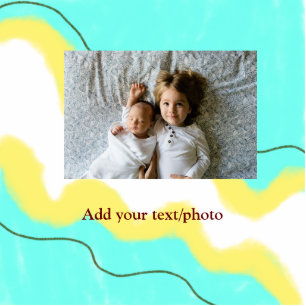 simple minimal ADD YOUR PHOTO TEXT CHRISTMAS yello Cutout