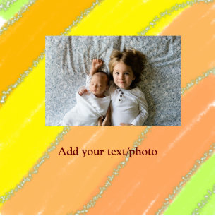 simple minimal ADD YOUR PHOTO TEXT CHRISTMAS yello Cutout